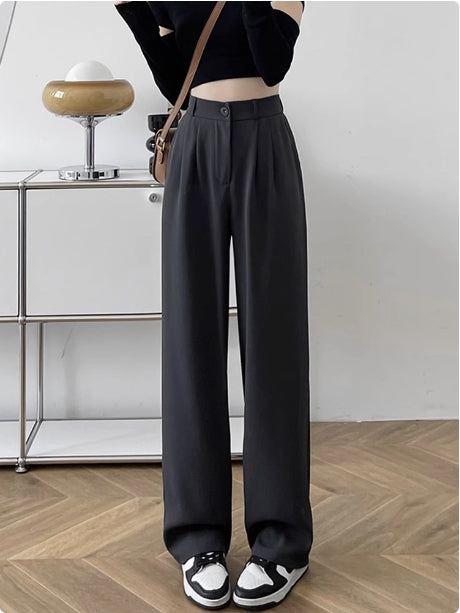 High Waist Wide Leg Casual Pants