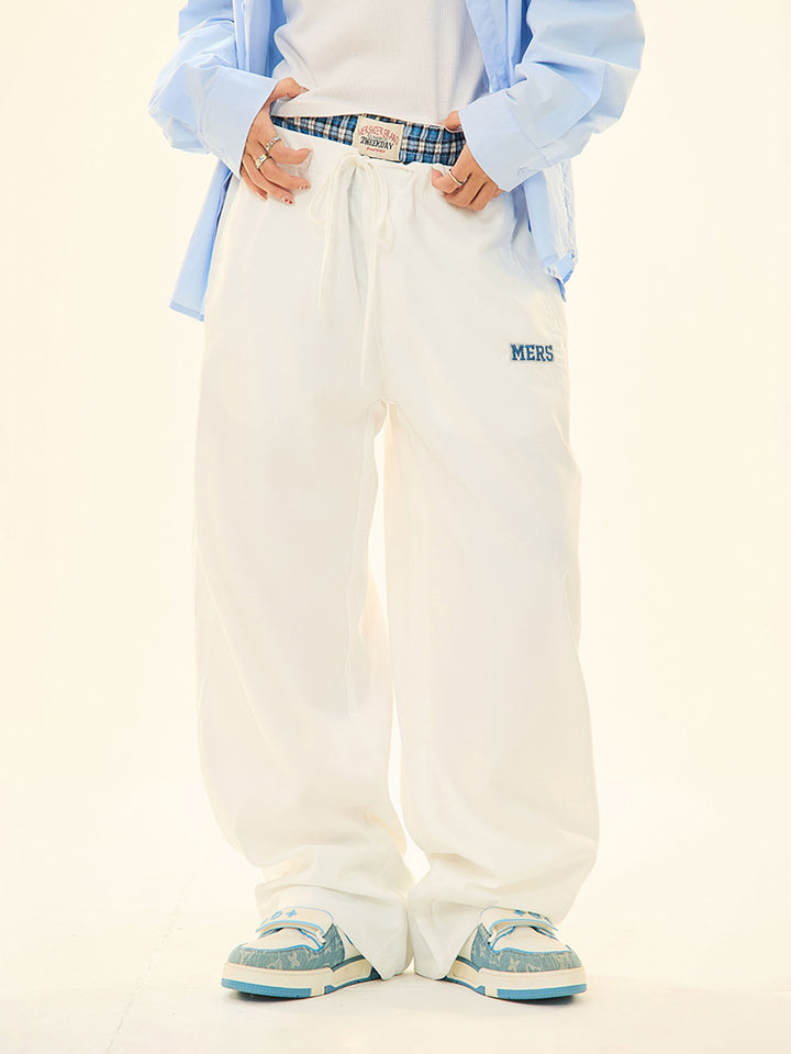 Spliced Fake Two-Piece Casual Pants