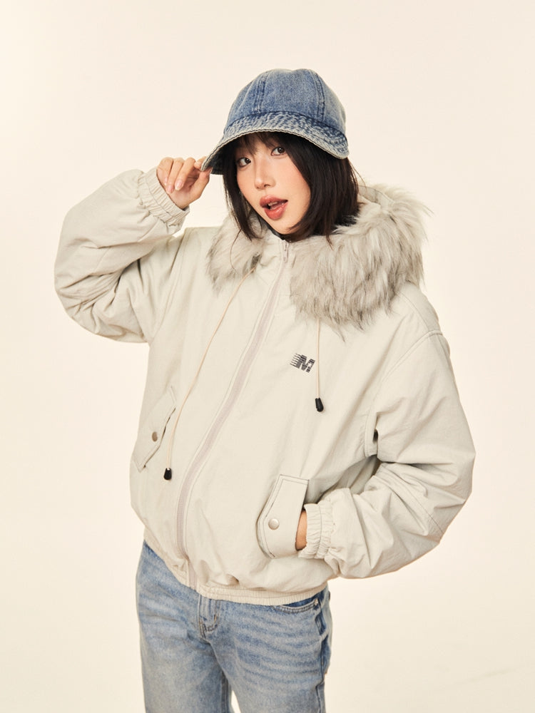 Fur Collar Cotton-Padded Jacket