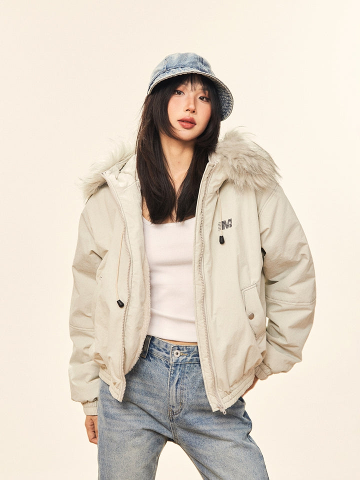 Fur Collar Cotton-Padded Jacket