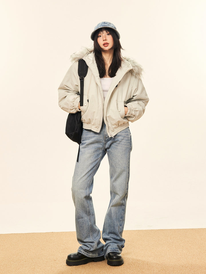 Fur Collar Cotton-Padded Jacket