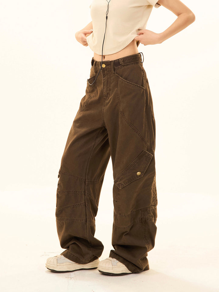 Casual Pockets Wide-Leg Pants