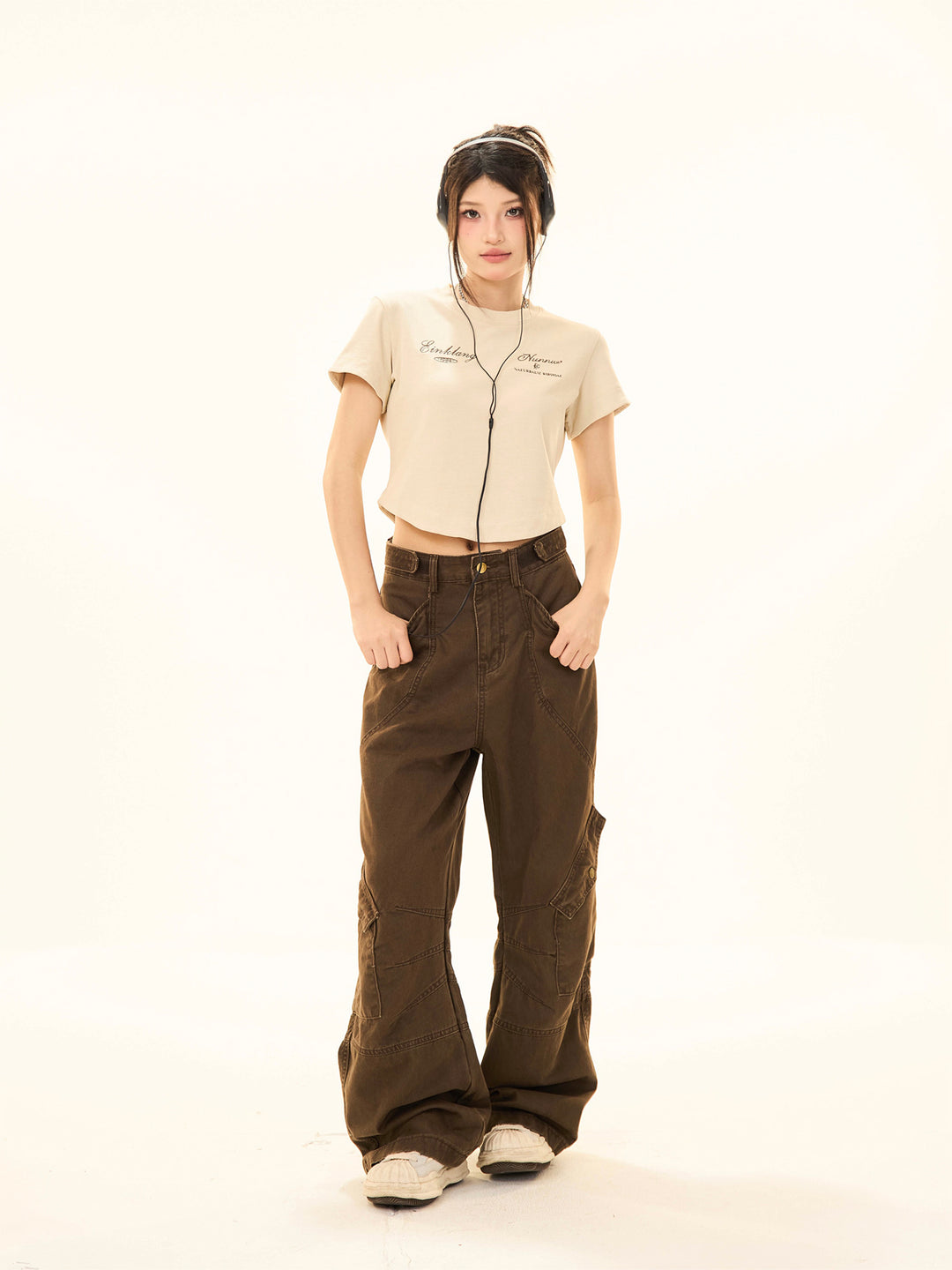 Casual Pockets Wide-Leg Pants