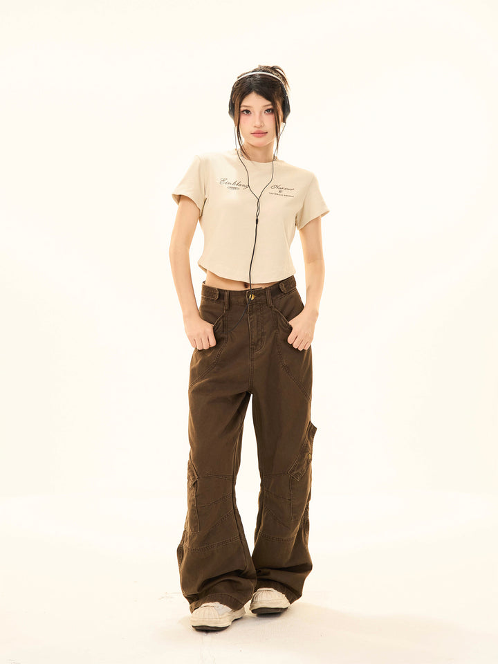 Casual Pockets Wide-Leg Pants