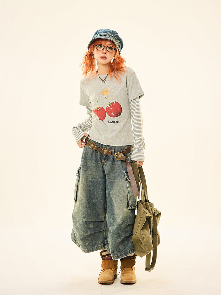 Cherry Bomb Graphic Long Sleeve T-Shirt