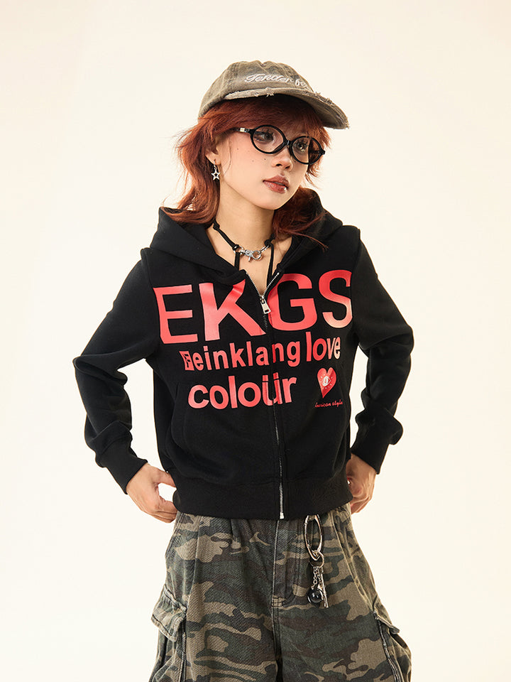 Long-Sleeved Hoodie Sweatshirt