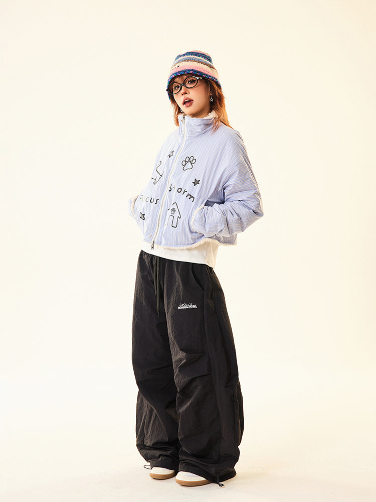 Casual Graphic Cotton-Padded Jacket