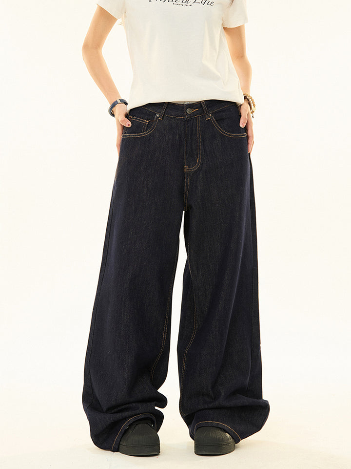 Wide-Leg Denim Pants