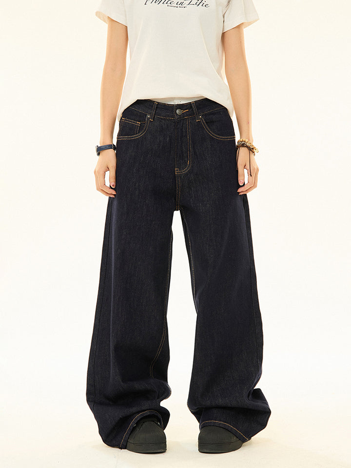 Wide-Leg Denim Pants