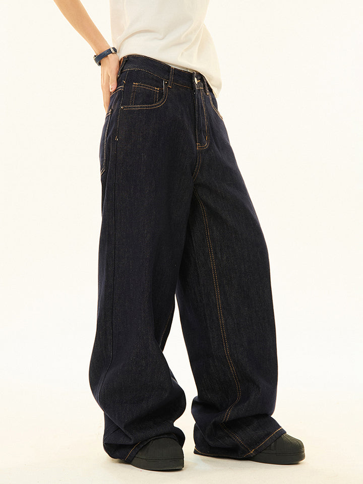 Wide-Leg Denim Pants