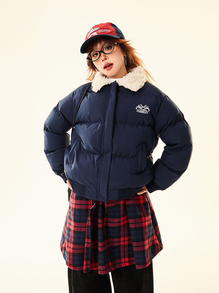 Shearling Collar Cotton-Padded Jacket
