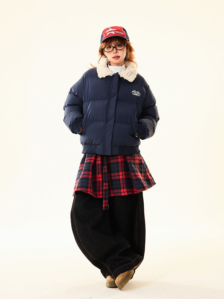 Shearling Collar Cotton-Padded Jacket