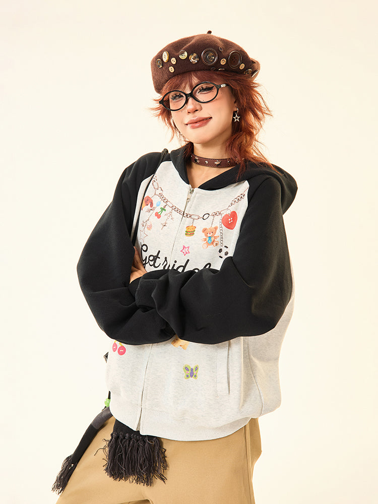Graphic Hooded Fleece Sweatshirt