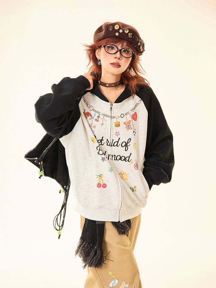Graphic Hooded Fleece Sweatshirt