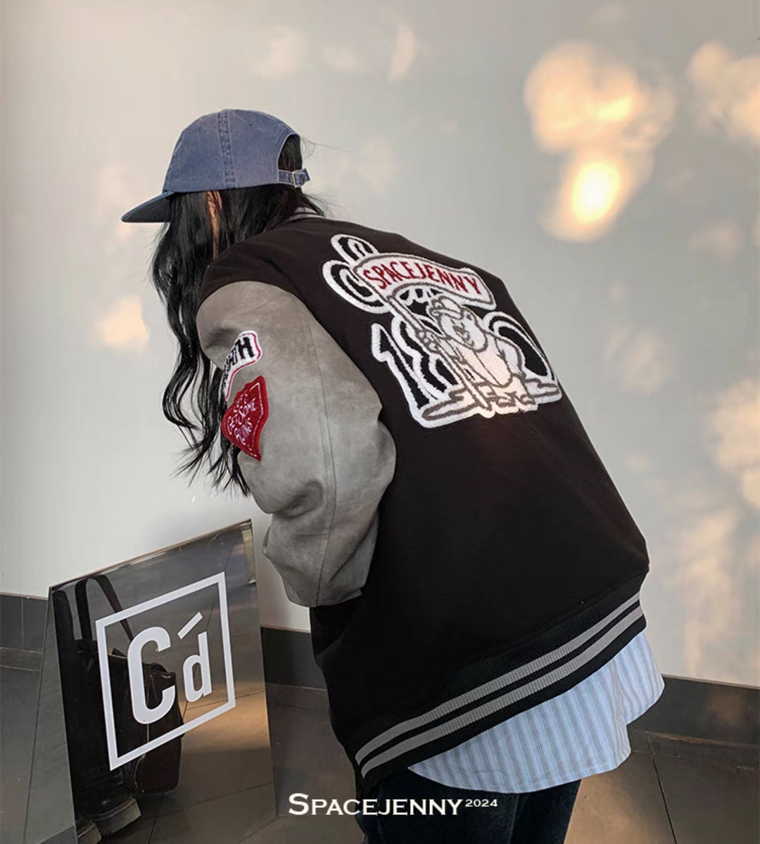 Retro Varsity Cotton-Padded Jacket