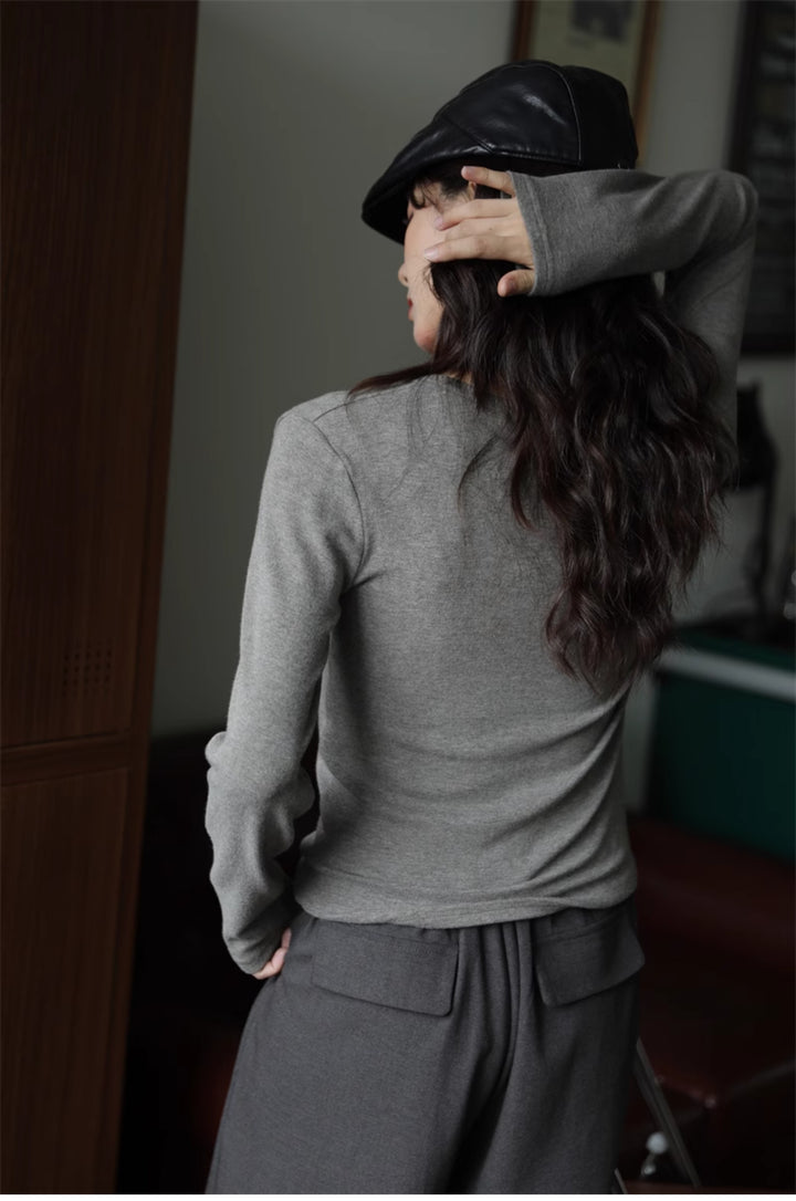 Long Sleeve Scoop Neck T-Shirt