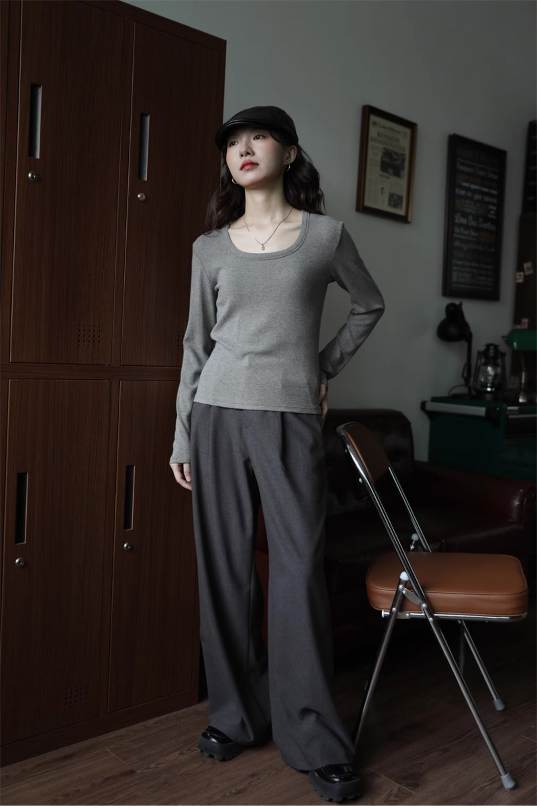 Long Sleeve Scoop Neck T-Shirt