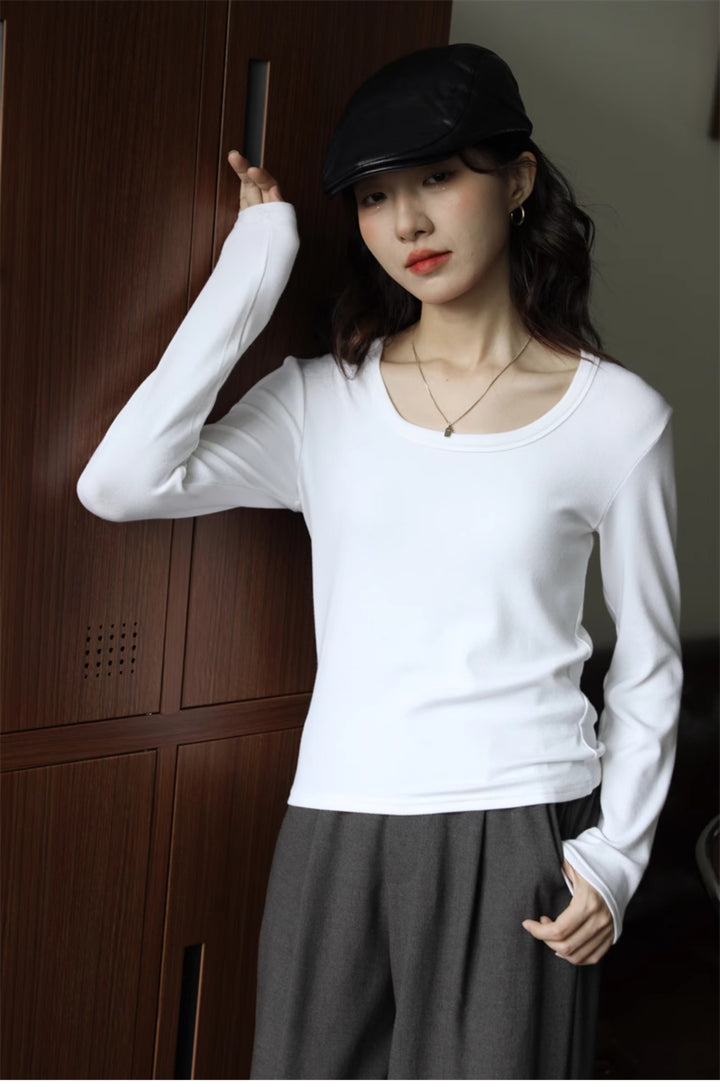 Long Sleeve Scoop Neck T-Shirt
