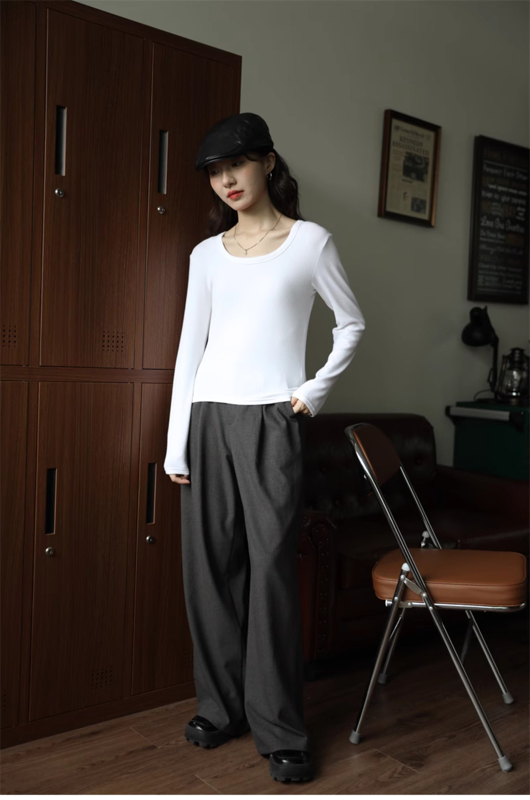 Long Sleeve Scoop Neck T-Shirt
