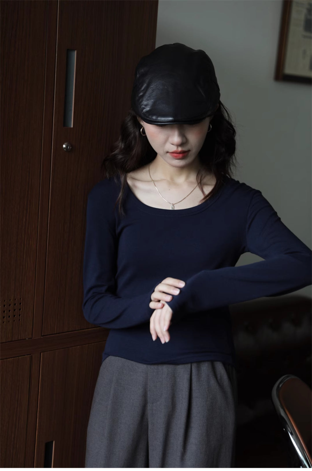 Long Sleeve Scoop Neck T-Shirt
