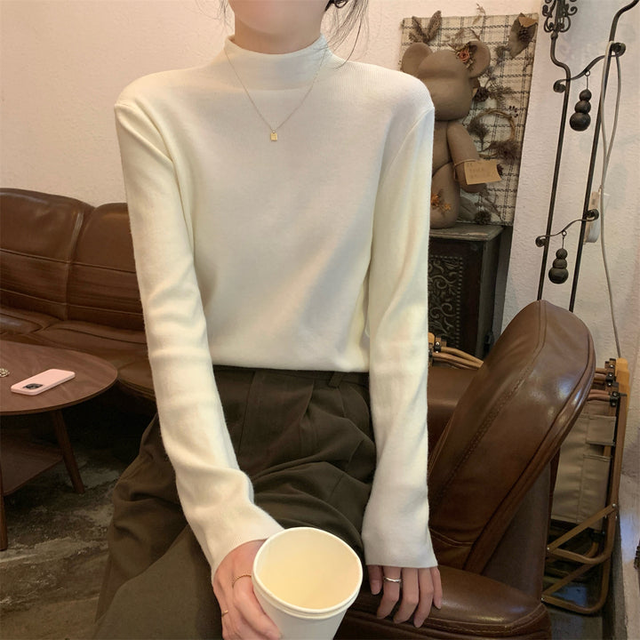 Cozy Mock Neck Wool Sweater