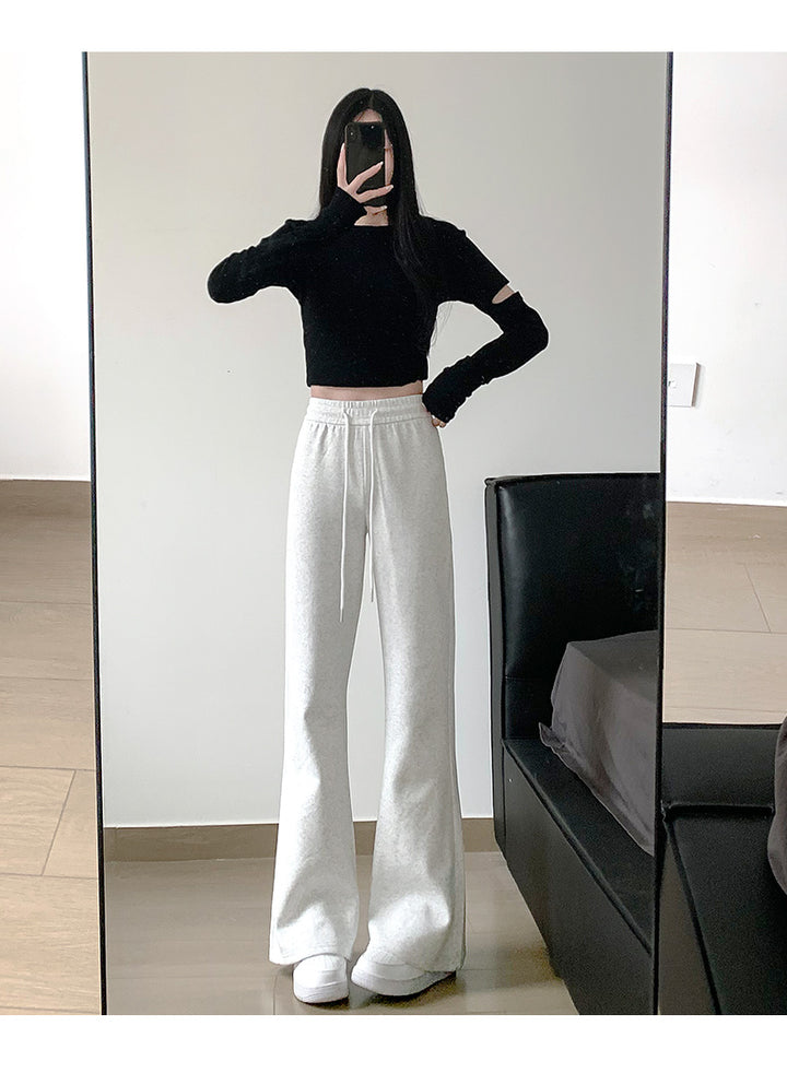 Ice Silk Wide-Leg Casual Pants