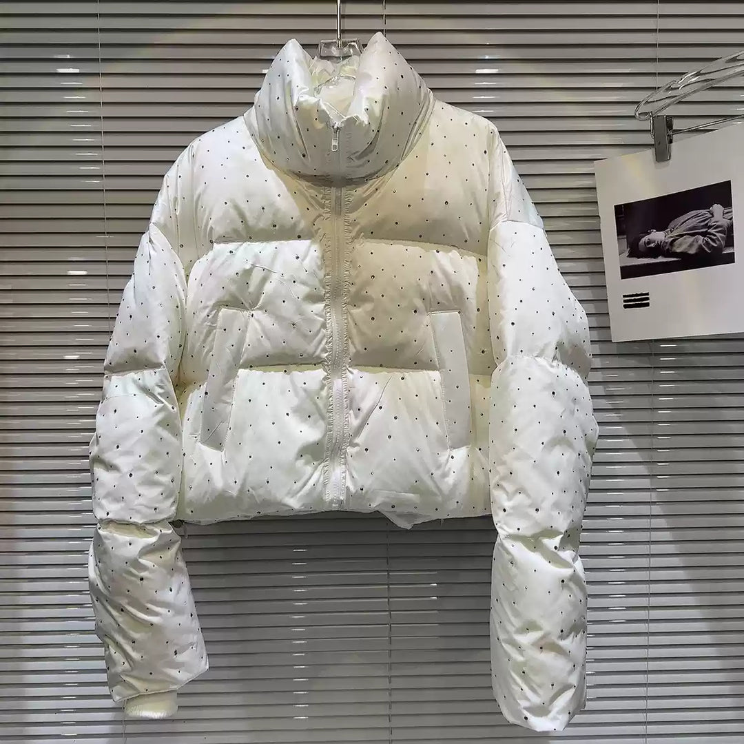 Cozy Polka Dot Down Jacket