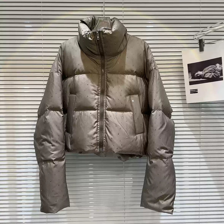 Cozy Polka Dot Down Jacket