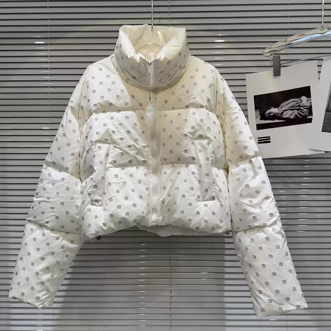 Cozy Polka Dot Down Jacket