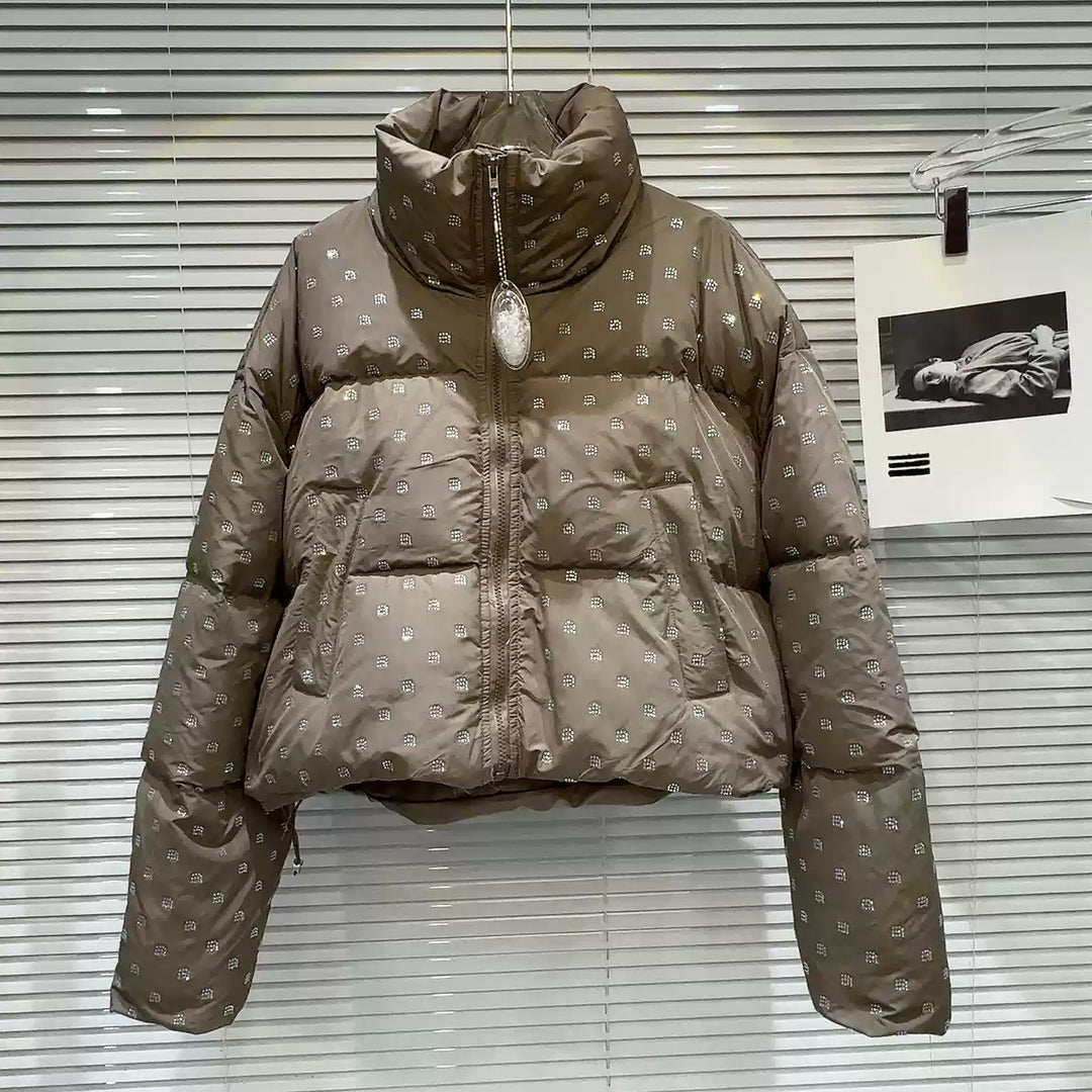 Cozy Polka Dot Down Jacket