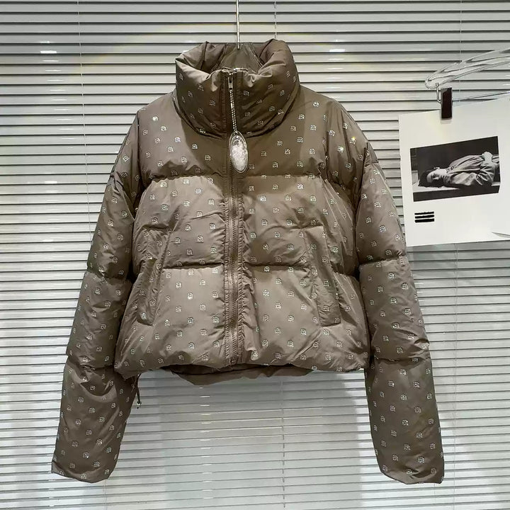 Cozy Polka Dot Down Jacket