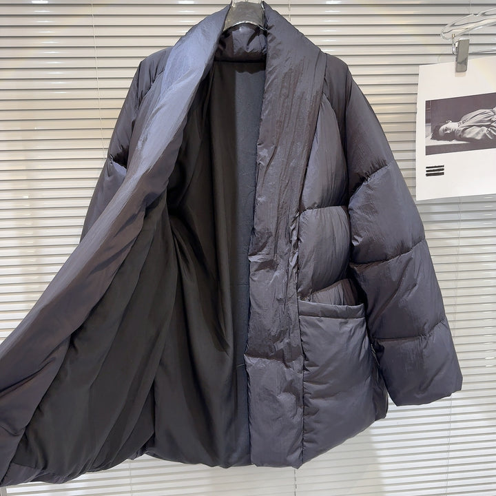 Belted Quilted Down Jacket