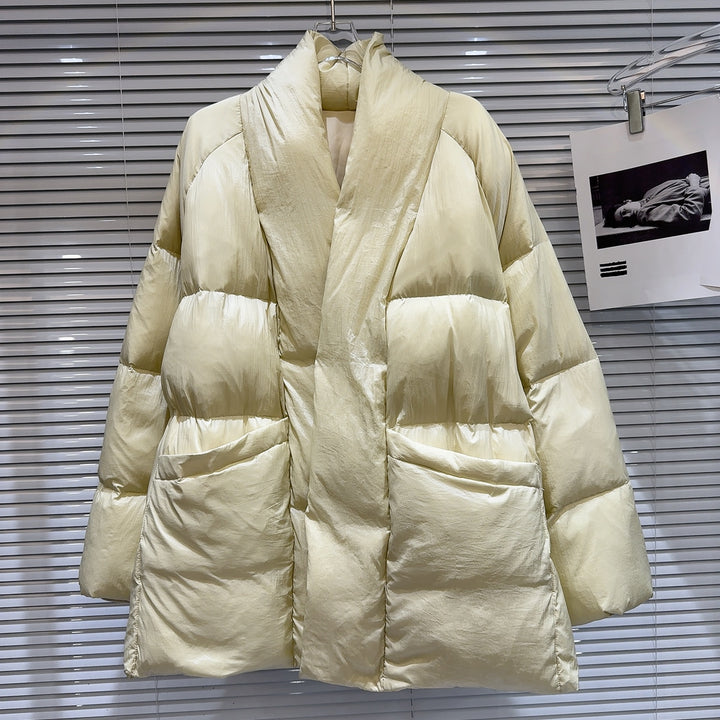 Belted Quilted Down Jacket