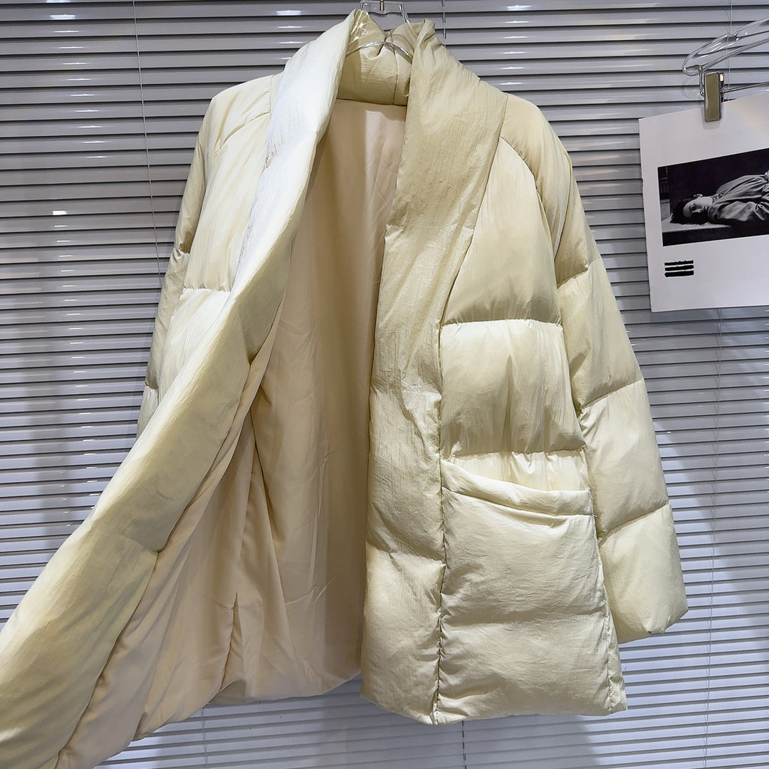 Belted Quilted Down Jacket