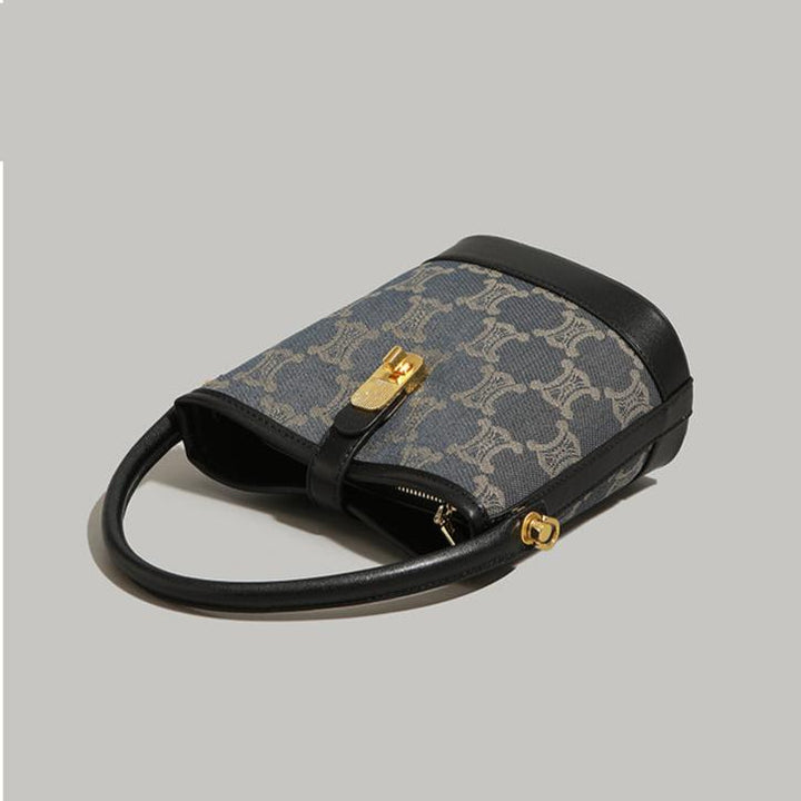 Leather Strap Bucket Bag