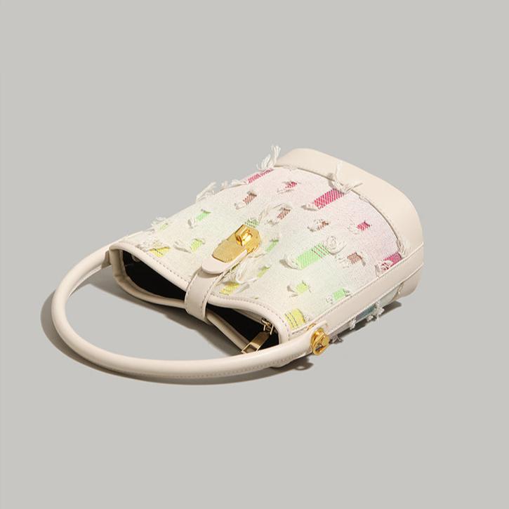 Leather Strap Bucket Bag