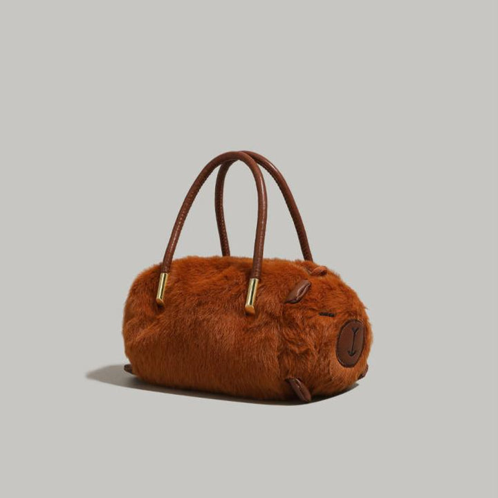 Plush Panda-Shaped Handbag