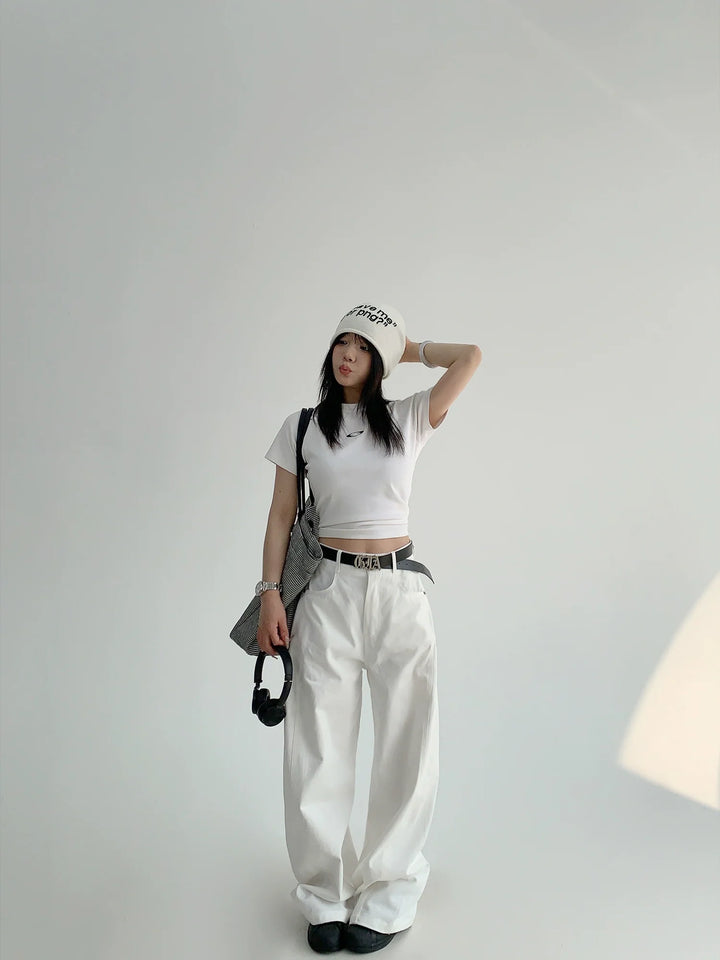 Washed Soft Wide Leg Casual Pants
