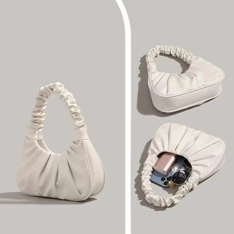 Elegant Ruched Shoulder Bag