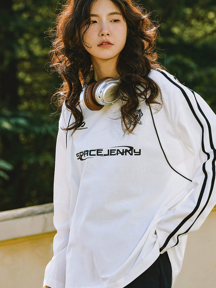Graphic Stripe Sweatshirt