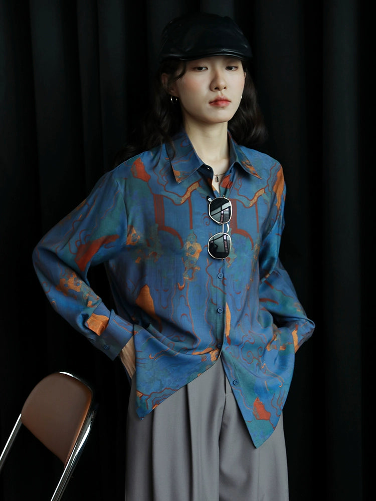 Patterned Long-Sleeve Shirt
