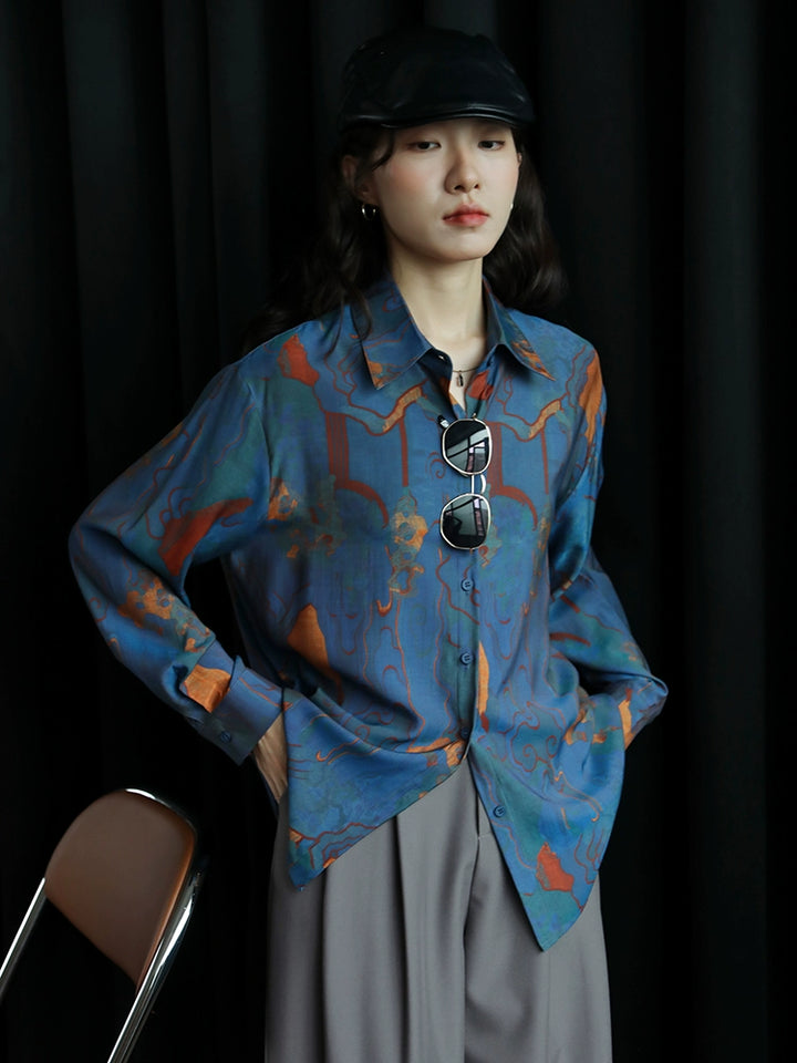 Patterned Long-Sleeve Shirt