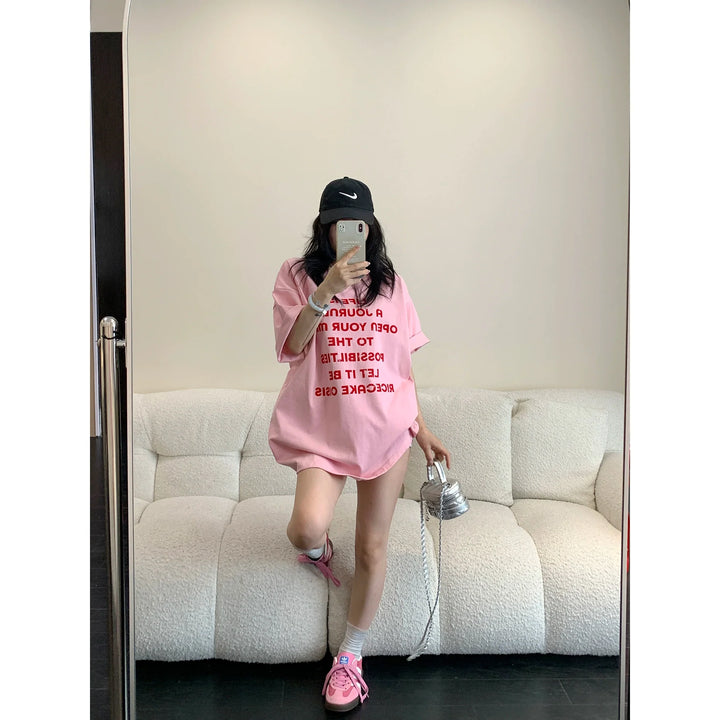 Letter Print Relaxed Fit T-shirt