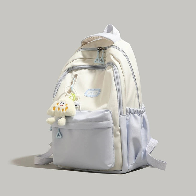 Contrast Color Large Capacity Backpack
