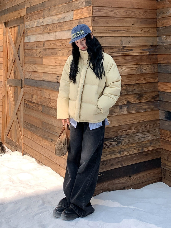 High Collar Padded Cotton Jacket