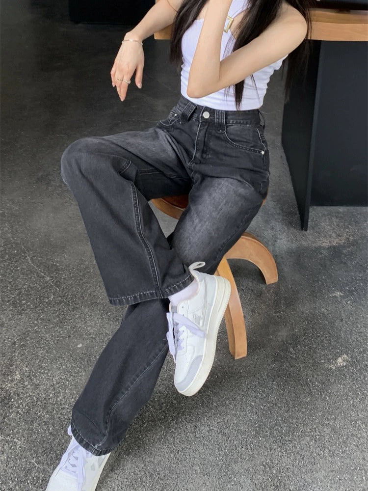 Wide-Leg High-Waisted Jeans
