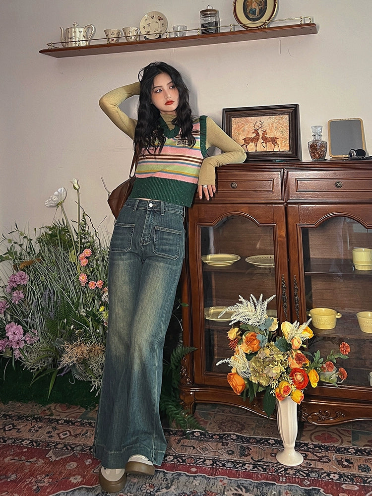 Vintage High-Waist Flare Jeans