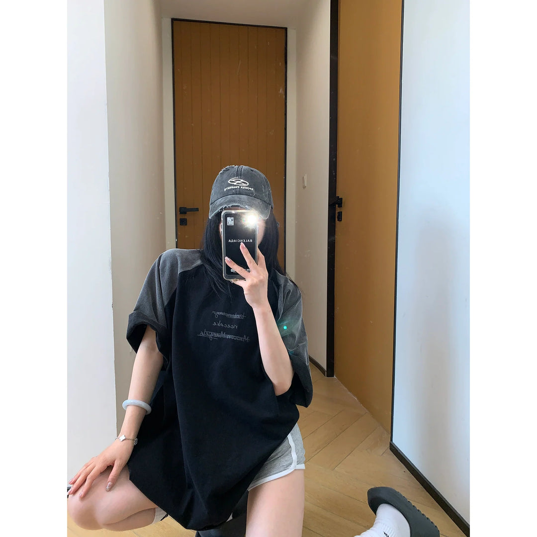 Retro Raglan Sleeve Loose Fit Turtleneck