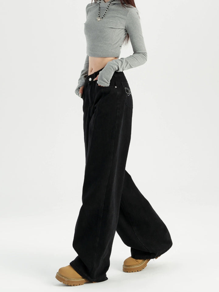 Wide-Leg Bow Pocket Pants