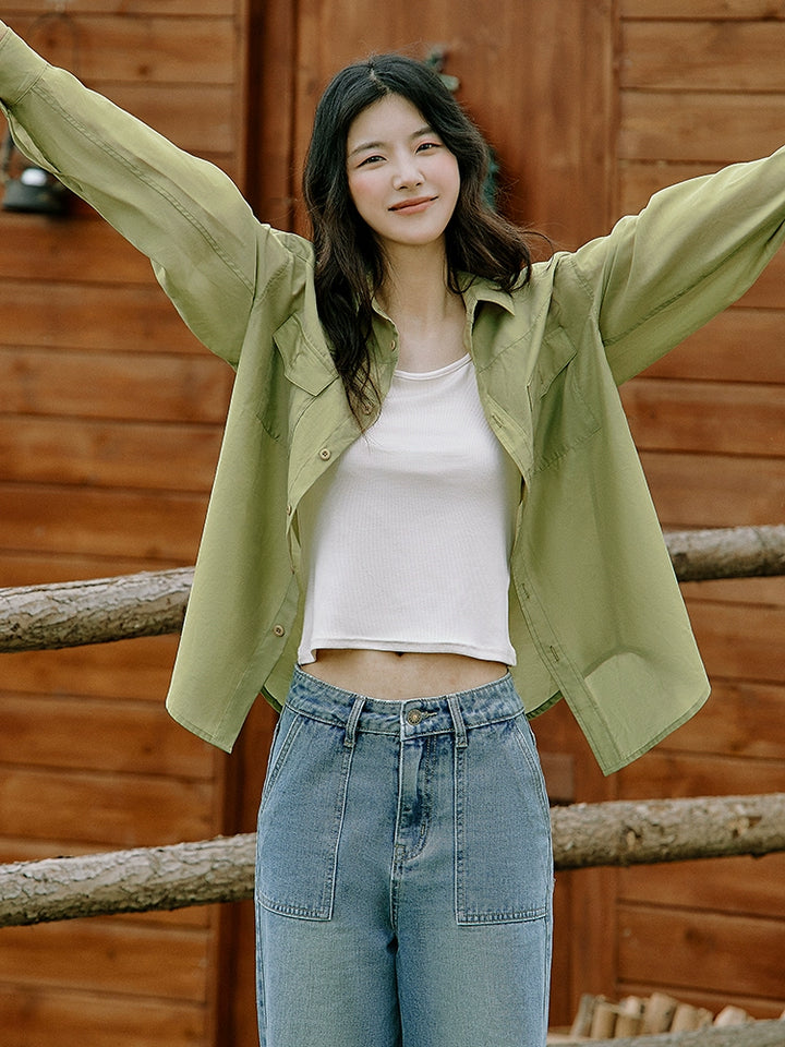 Casual Button-Down Long Sleeve Shirt
